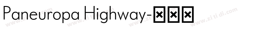 Paneuropa Highway字体转换